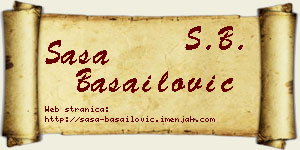 Saša Basailović vizit kartica